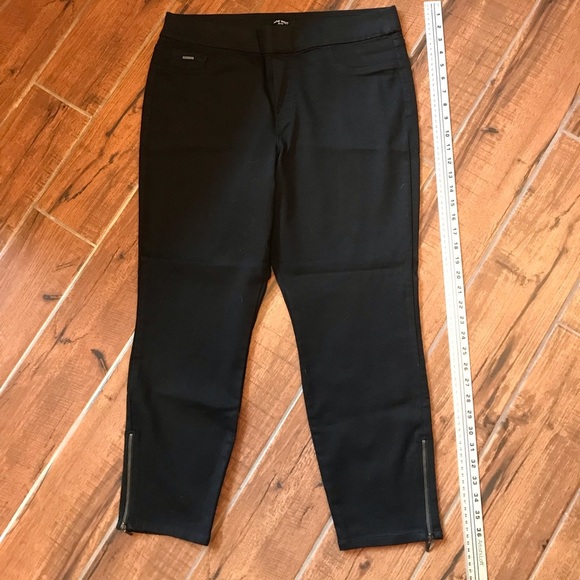 Heidi Pull On Skinny Crop Nine West Size 16 Jean with Zippers‎ - Picture 1 of 2